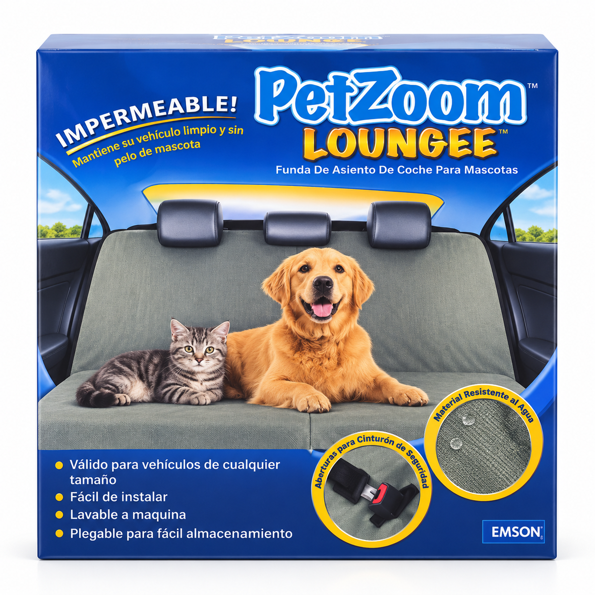 Funda protectora de asiento para mascotas