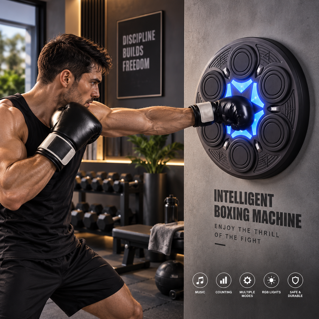 Máquina de Boxeo Inteligente con Luces LED