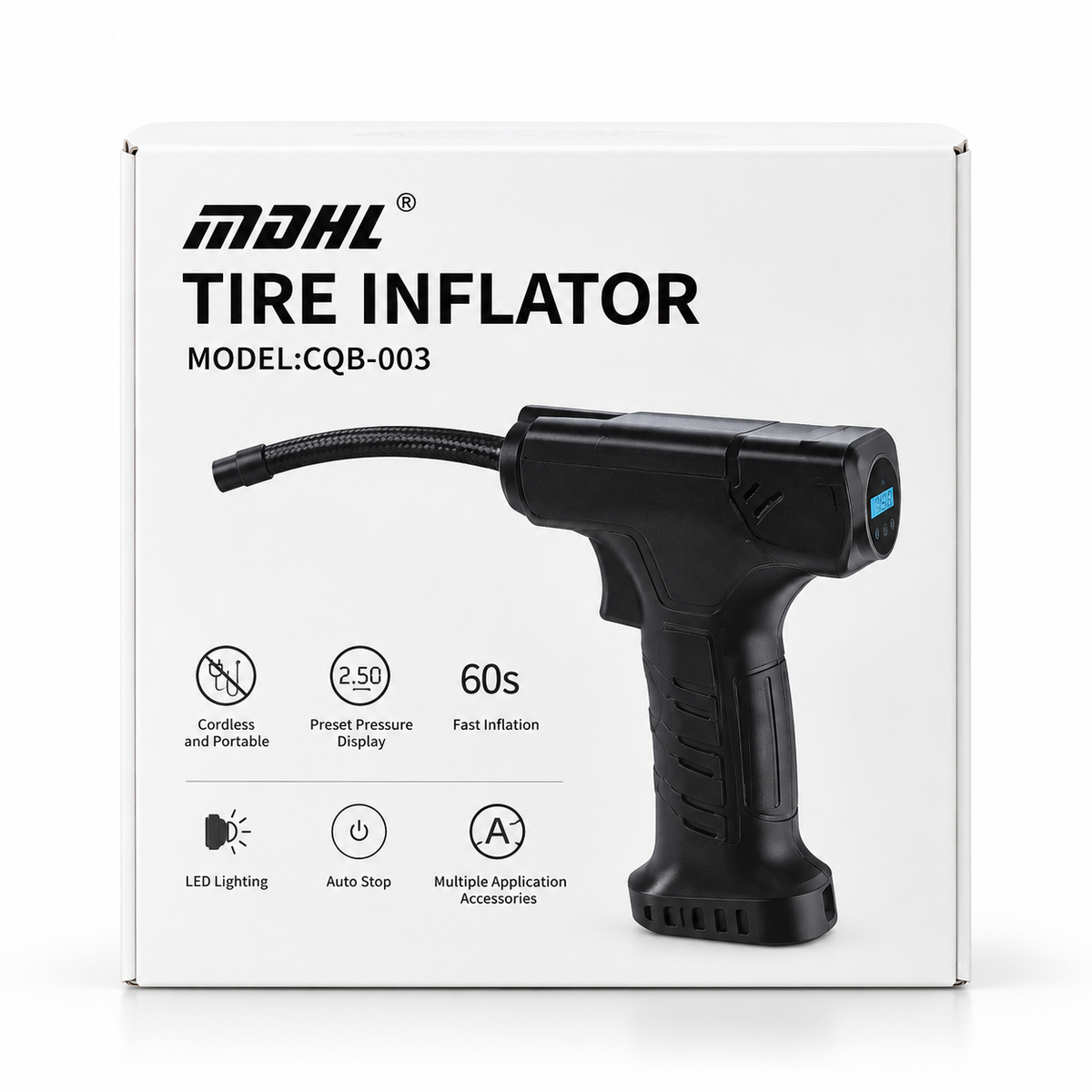 Inflador portátil inalámbrico