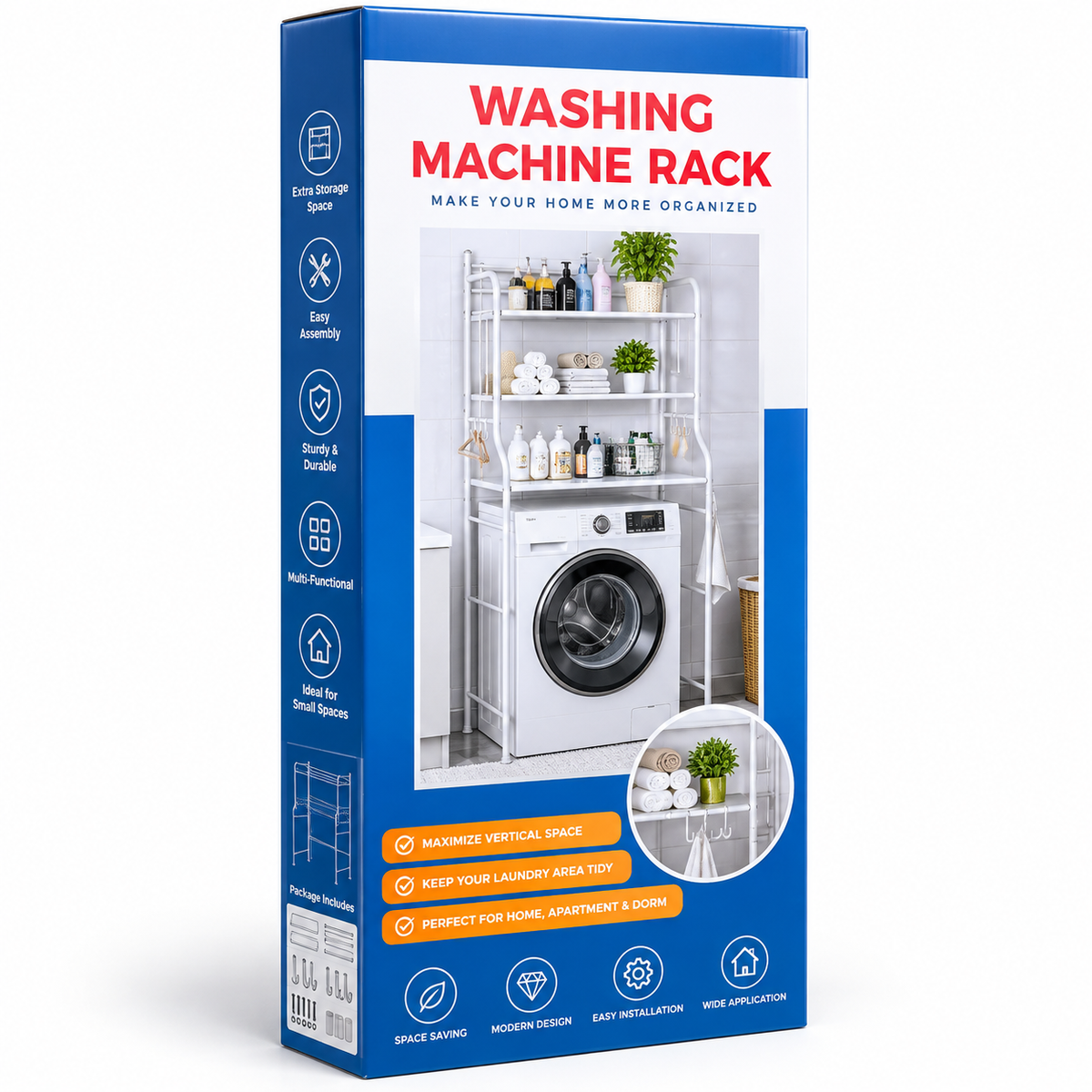 Rack organizador para lavadora