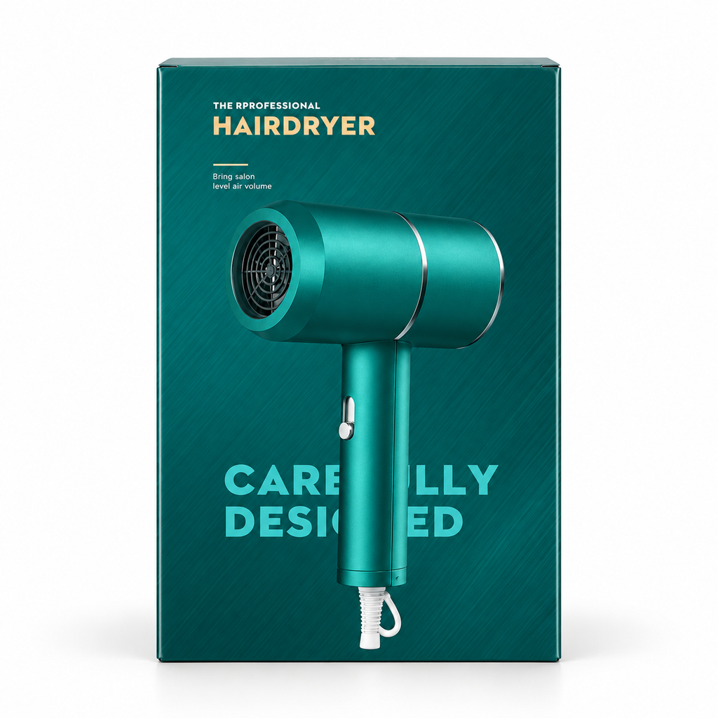 Secador de cabello profesional Hairdryer diseño turquesa