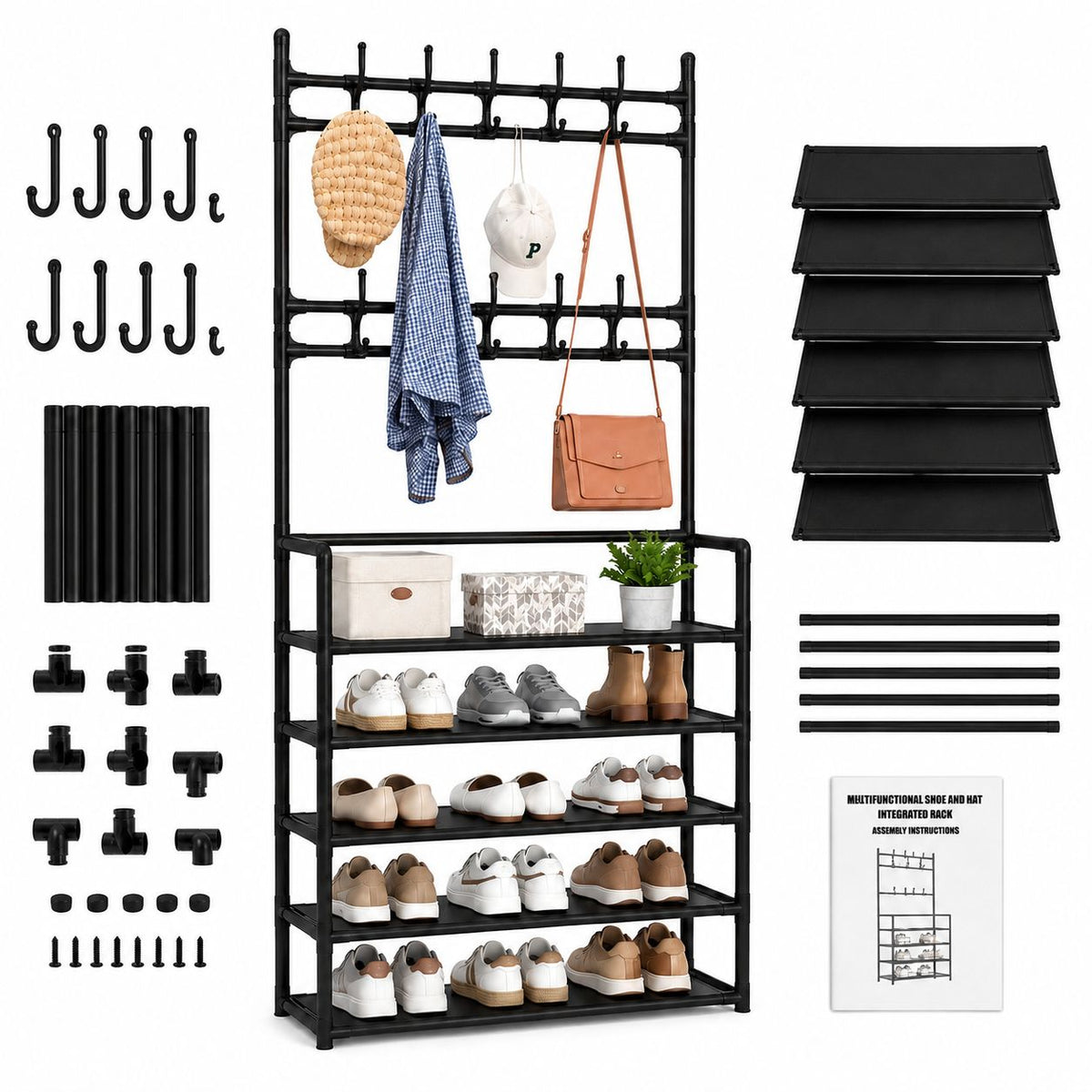 Rack Organizador Multifuncional de Cocina 4 Niveles con Ruedas