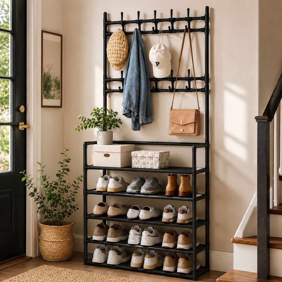 Rack Organizador Multifuncional de Cocina 4 Niveles con Ruedas