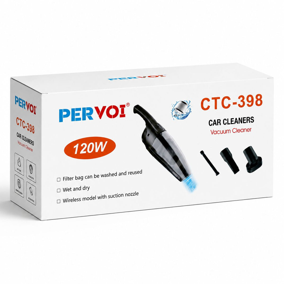 Aspiradora portátil inalámbrica para auto PERVOI CTC-398