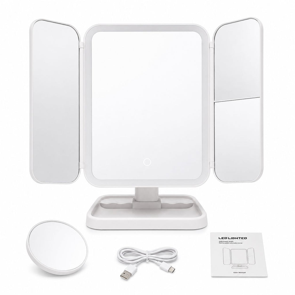 Espejo LED de Tocador Plegable